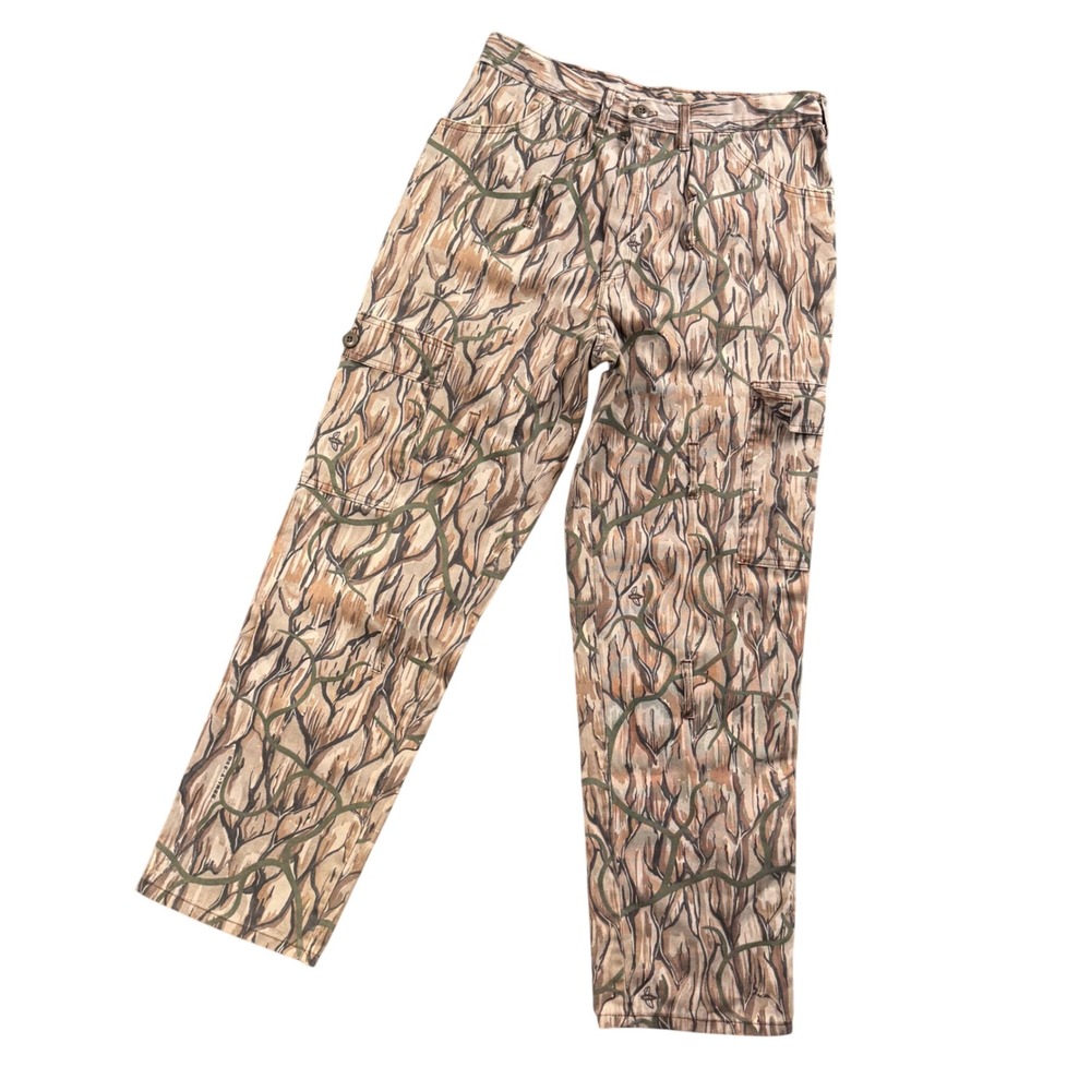 Vintage Bee-A-Tree Y2K Camo Cargo Pants Brown‎ Gorpcore Grunge Baggy 32x30